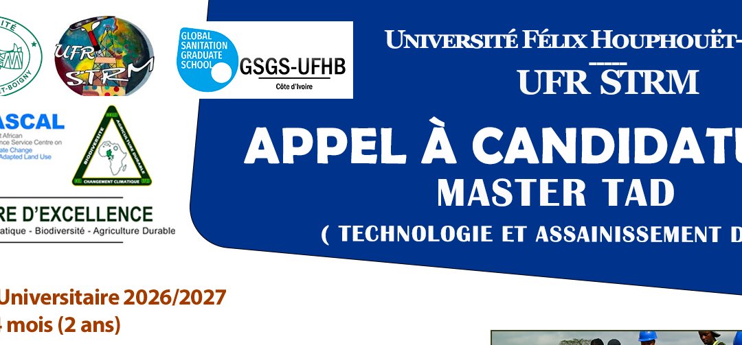 Master Technologie et Assainissement Durable (TAD) : Devenez un Expert de l’Assainissement du Futur en Afrique